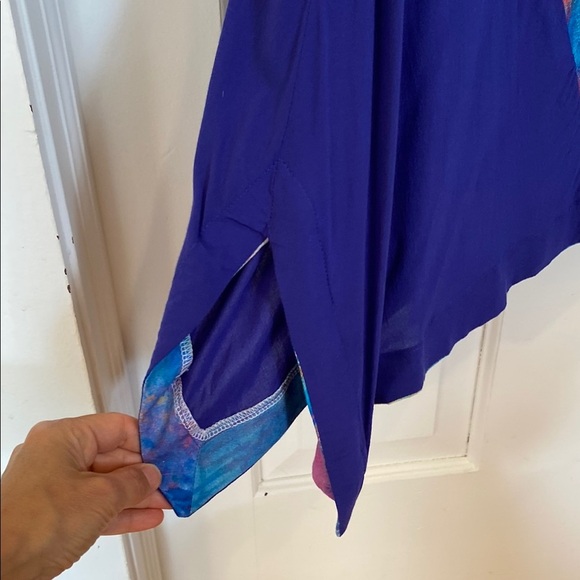 Handmade Asymmetrical Fairy Print Graphic Tunic  3/4 Sleeves Whimsical Festival - Picture 5 of 8